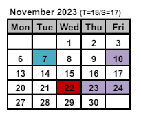 District School Academic Calendar for School 28-henry  Hudson for November 2023