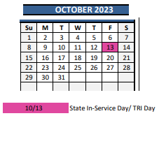 District School Academic Calendar for Ingraham High School for October 2023