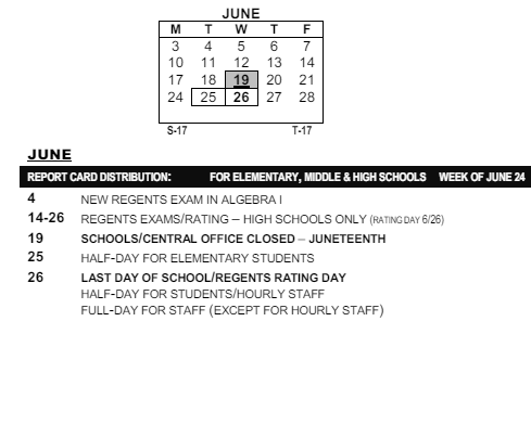 District School Academic Calendar for Roosevelt High School for June 2024