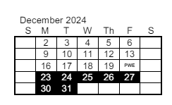 District School Academic Calendar for Lewis & Clark Middle School for December 2024