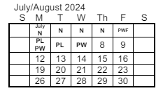 District School Academic Calendar for Two Springs Elementary School for July 2024