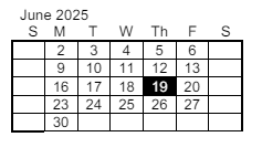 District School Academic Calendar for Lewis & Clark Middle School for June 2025