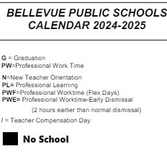 District School Academic Calendar Legend for Lewis & Clark Middle School