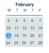 District School Academic Calendar for Oscar Smith Middle for February 2025