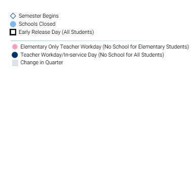 District School Academic Calendar Legend for Crestwood Middle