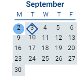 District School Academic Calendar for Crestwood Middle for September 2024