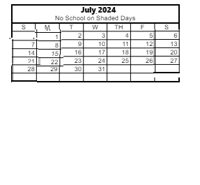 District School Academic Calendar for C. H. Decker Elementary School for July 2024