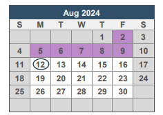 District School Academic Calendar for Navy Point Elementary School for August 2024