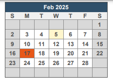 District School Academic Calendar for Escambia River Outward Bound for February 2025