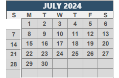 District School Academic Calendar for Longleaf Elementary School for July 2024