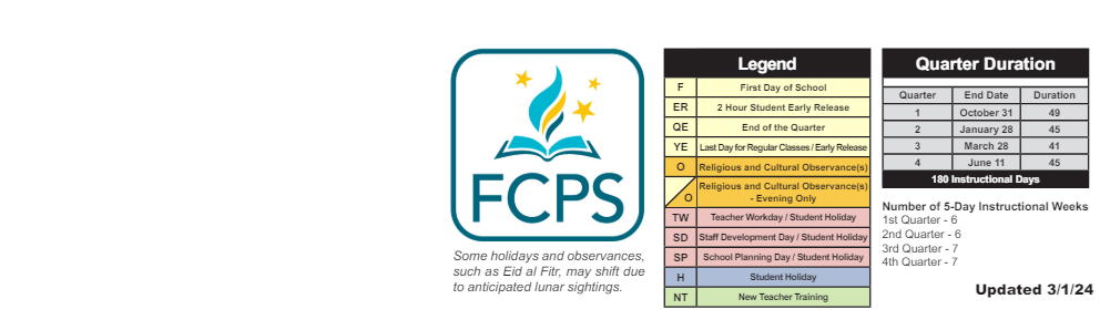 District School Academic Calendar Key for Greenbriar West ELEM.