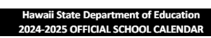 Monthly Academic School District Calendar for Kaimuki High School for September 2024