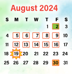 District School Academic Calendar for Pemberton Elementary for August 2024