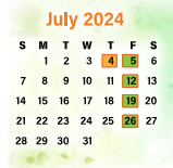 District School Academic Calendar for Highland Springs Tech Ctr for July 2024