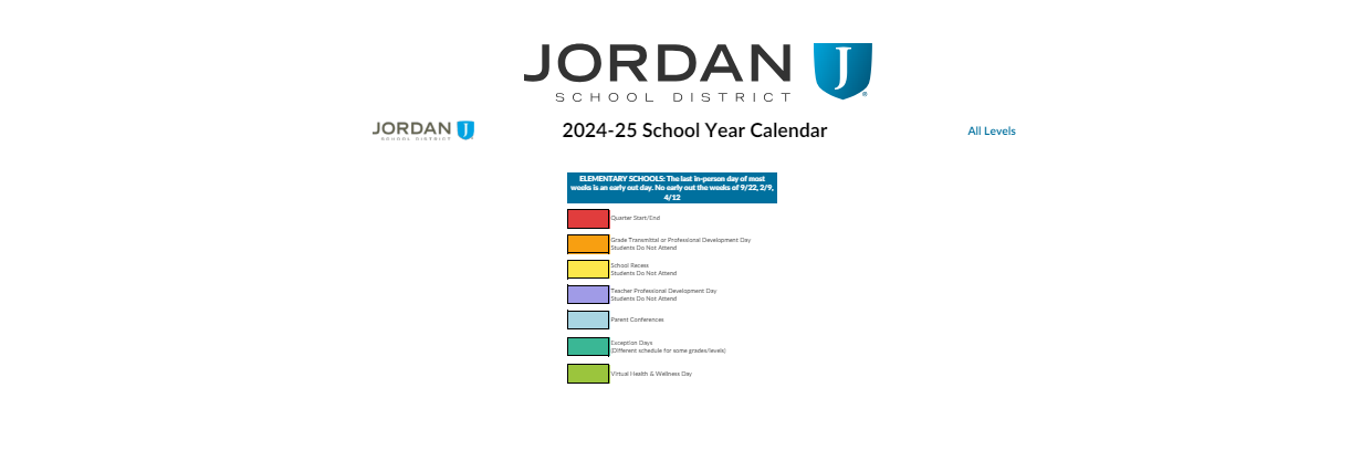 District School Academic Calendar Key for Oakdale School