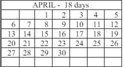 District School Academic Calendar for Battle Mountain High School for April 2025