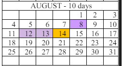 District School Academic Calendar for Battle Mountain Junior High School for August 2024