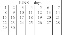 District School Academic Calendar for Battle Mountain Junior High School for June 2025