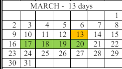 District School Academic Calendar for Eleanor Lemaire Elementary School for March 2025