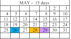 District School Academic Calendar for Battle Mountain Junior High School for May 2025