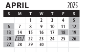 District School Academic Calendar for Lincoln Southeast High School for April 2025