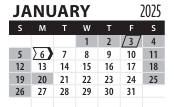 District School Academic Calendar for Lincoln Southeast High School for January 2025