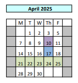 District School Academic Calendar for Los Alamitos Elementary for April 2025