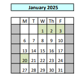 District School Academic Calendar for Los Alamitos Elementary for January 2025