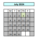 District School Academic Calendar for Los Alamitos Elementary for July 2024