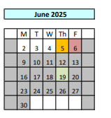 District School Academic Calendar for Los Alamitos Elementary for June 2025