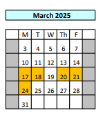 District School Academic Calendar for Los Alamitos Elementary for March 2025