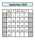 District School Academic Calendar for Los Alamitos Elementary for September 2024