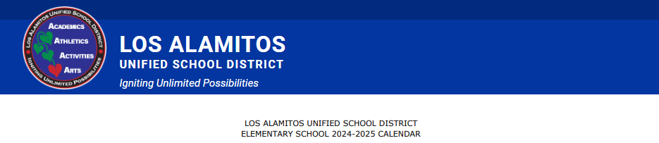 District School Academic Calendar for Los Alamitos Elementary