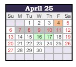 District School Academic Calendar for Dayton Elementary School for April 2025