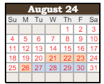 District School Academic Calendar for Dayton Elementary School for August 2024