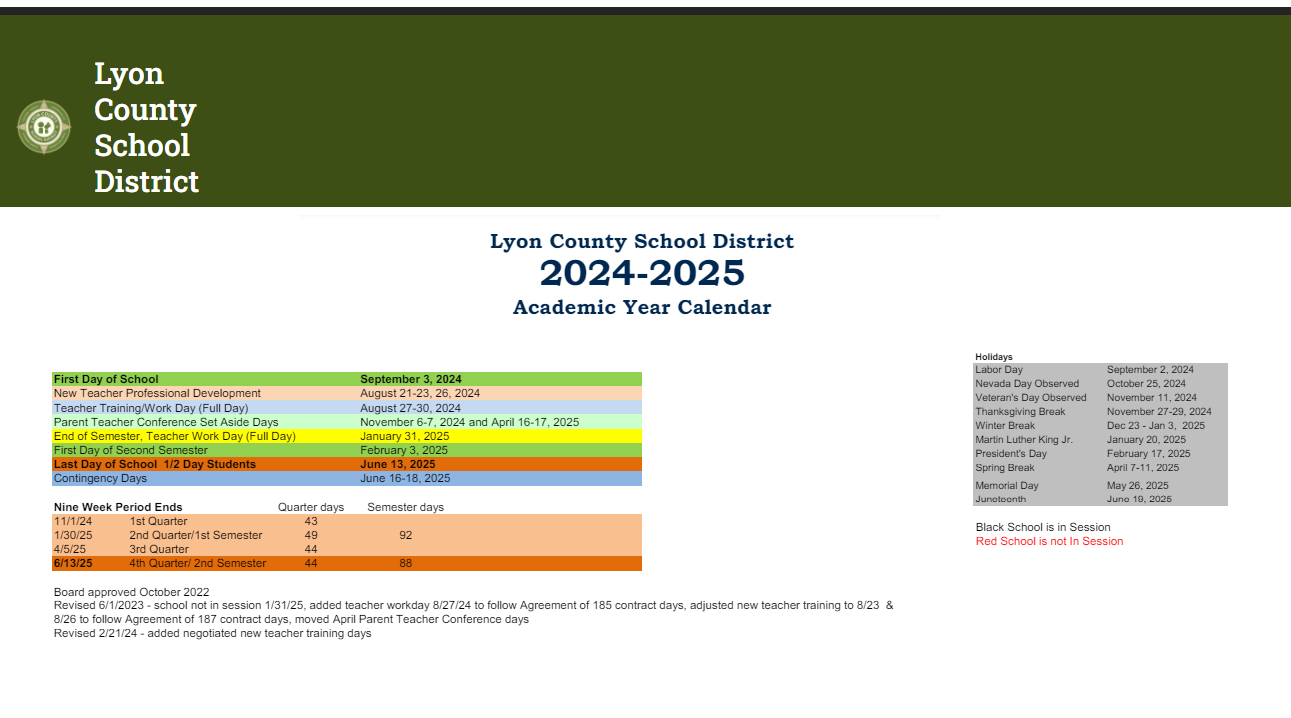 District School Academic Calendar Key for Dayton Intermediate School