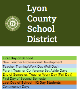 District School Academic Calendar Legend for Dayton Intermediate School