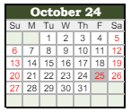 District School Academic Calendar for Dayton Elementary School for October 2024