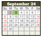 District School Academic Calendar for Dayton Intermediate School for September 2024