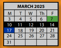 District School Academic Calendar for Kate Bond Elementary School for March 2025