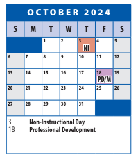 District School Academic Calendar for Winston Churchill High for October 2024