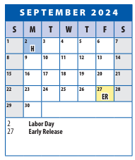 District School Academic Calendar for Winston Churchill High for September 2024