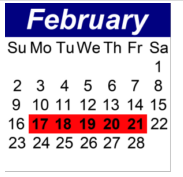 District School Academic Calendar for Magnet School of Innovation and Applied Learning for February 2025