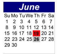 District School Academic Calendar for Magnet School of Innovation and Applied Learning for June 2025