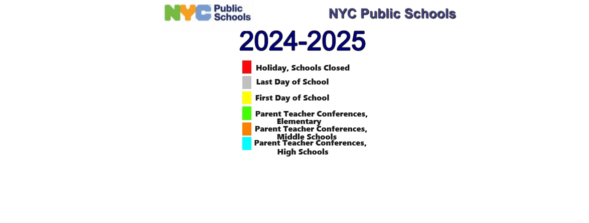 District School Academic Calendar Key for Brooklyn Studio School