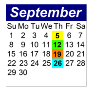 District School Academic Calendar for P.S.  18 Winchester School for September 2024