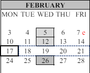 District School Academic Calendar for Hollywood Hill Elementary for February 2025