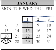 District School Academic Calendar for Crystal Springs Elementary for January 2025