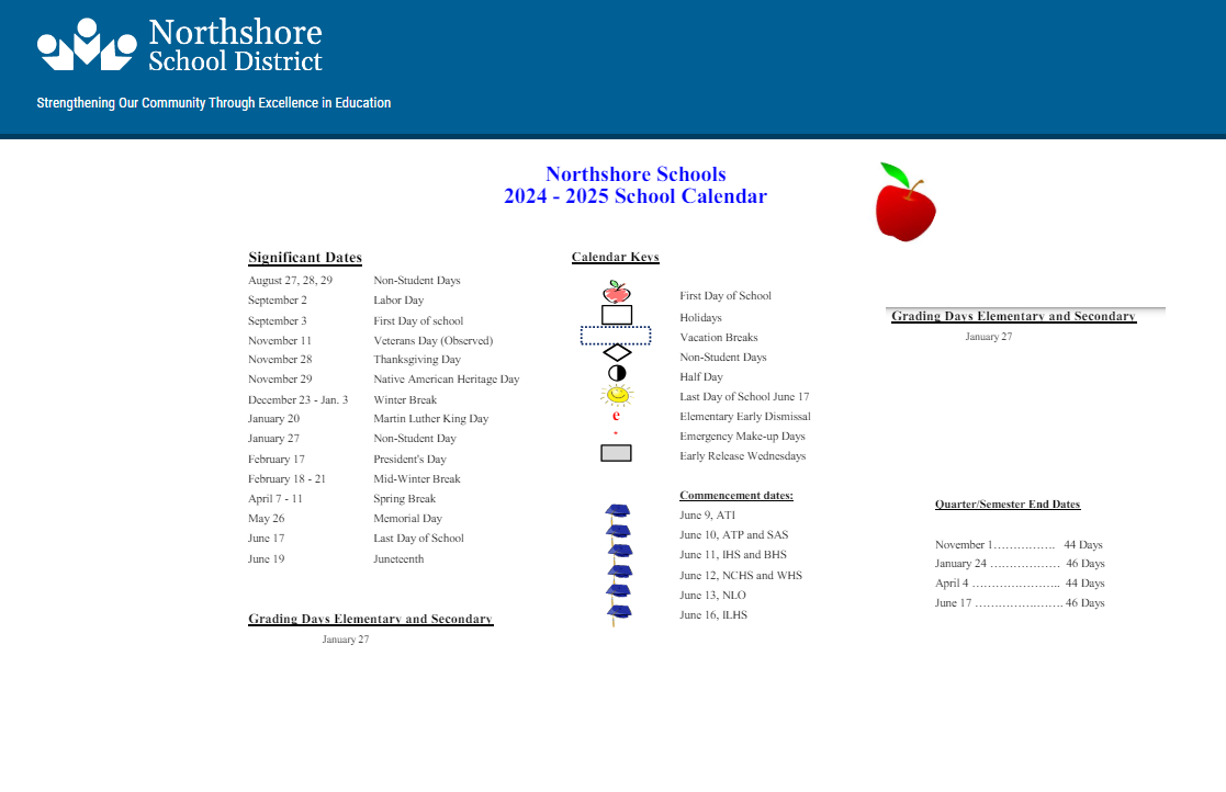 District School Academic Calendar Key for Sunrise Elementary