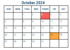 District School Academic Calendar for Dick William Sch for October 2024